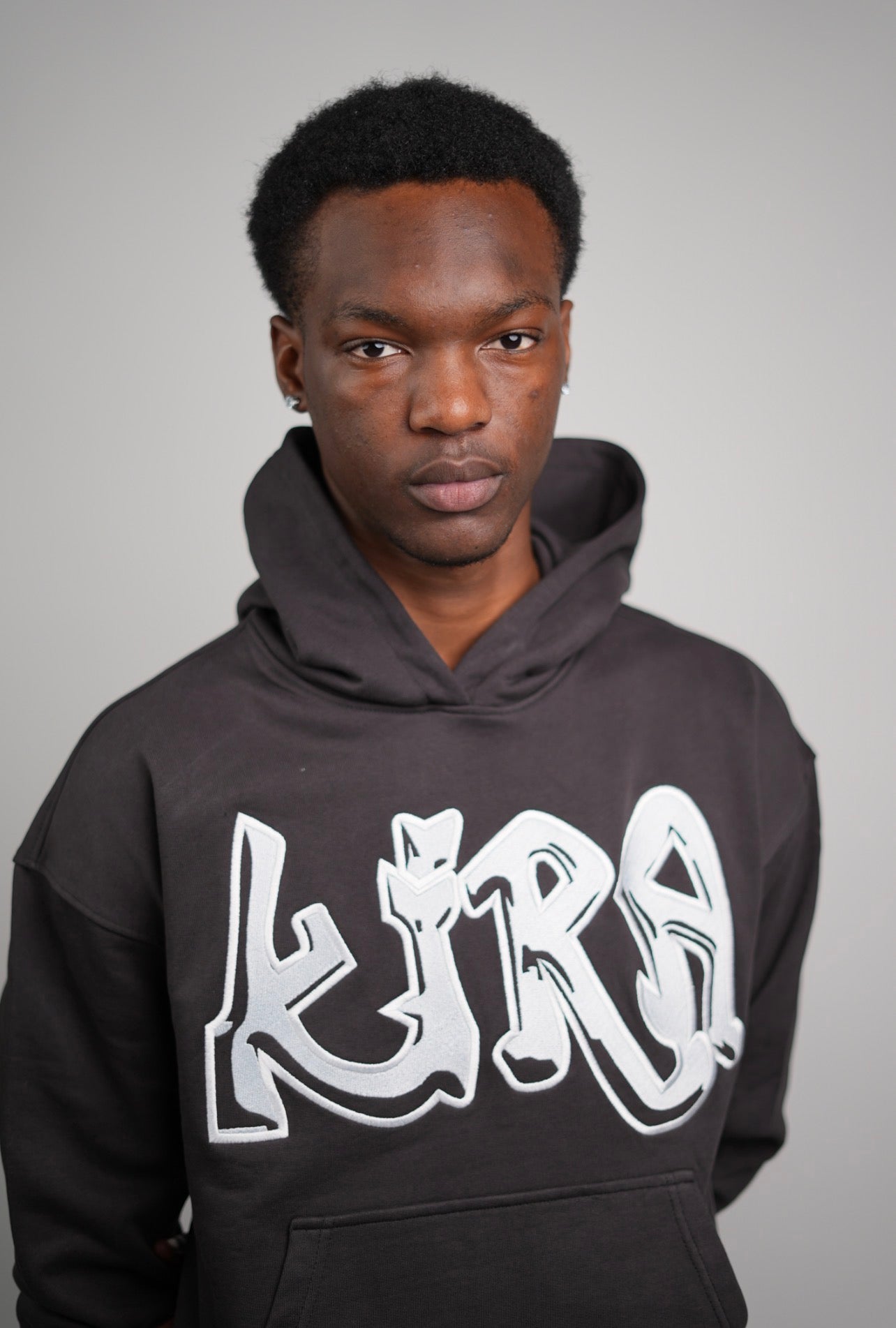 Hoodie gris anthracite