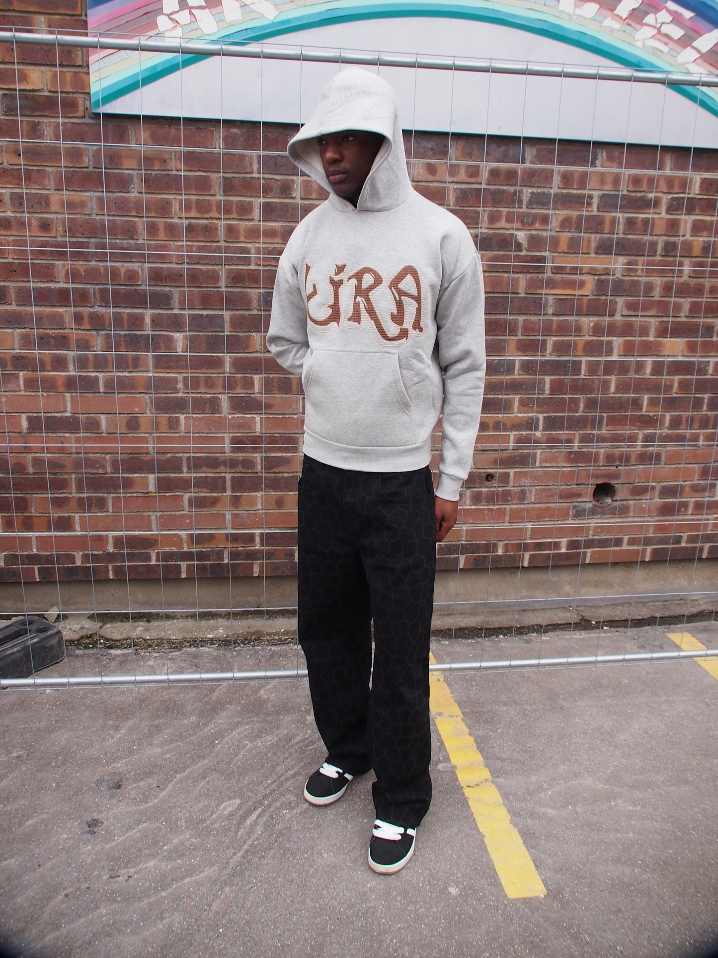 Hoodie oversize gris streetwear homme – KIRA Paris Collection Hunter