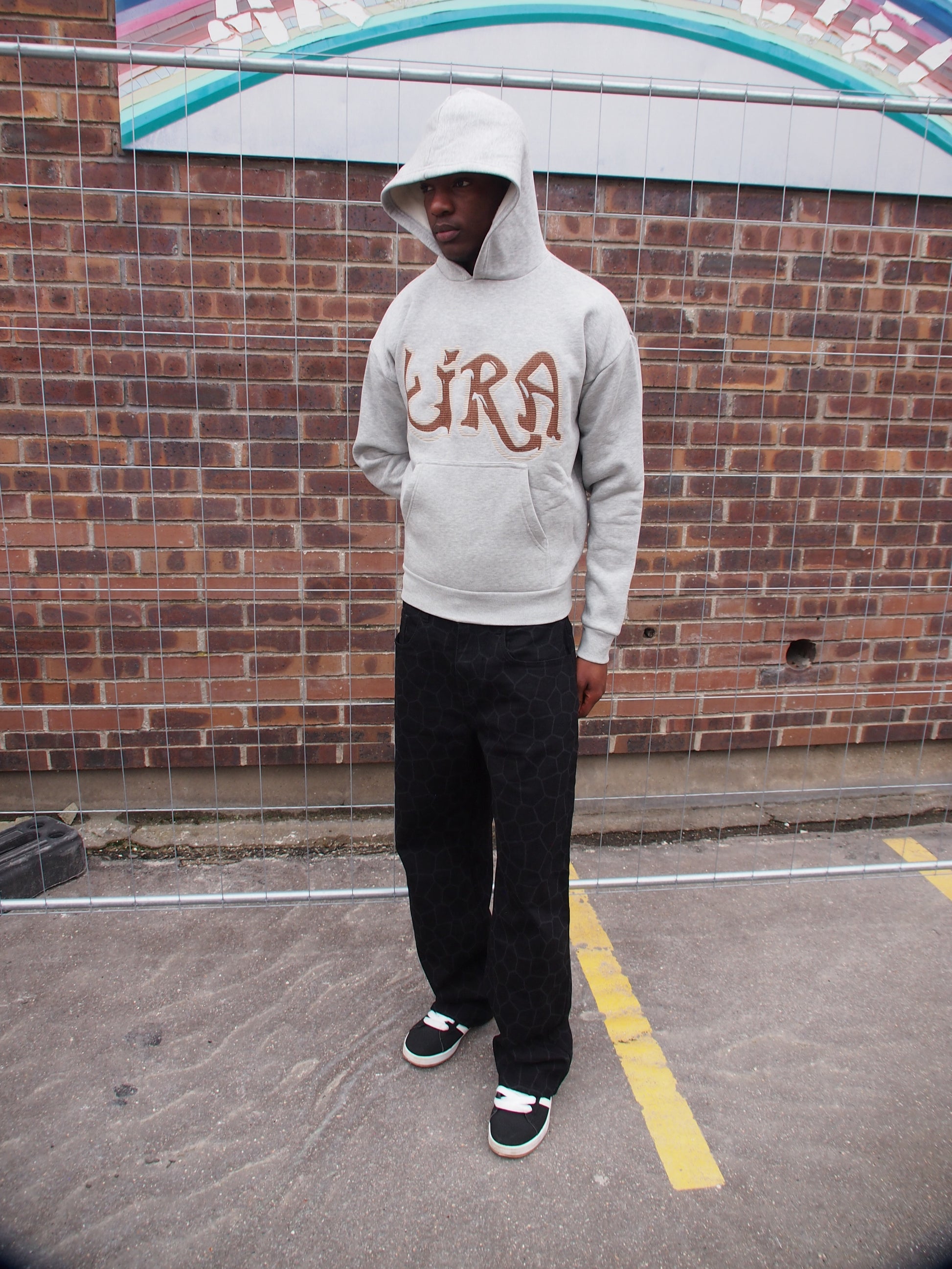 Hoodie oversize gris streetwear homme – KIRA Paris Collection Hunter
